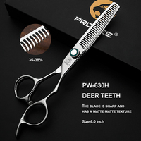 PROSEE 5.5 6.0 Ciseaux À Cheveux VG10 Acier Professionnel Salon Champion Ciseaux De Coiffeur V-dent Amincissement Cisaillement Cheveux Styling Outils
