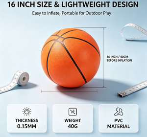 Juego de Pelotas Inflables de PVC para Fútbol, Baloncesto, Voleibol, Béisbol, Fútbol Americano, 16 Pulgadas, Juguetes Deportivos para Niños al Aire Libre, Venta Caliente Transfronteriza - Product Image 3