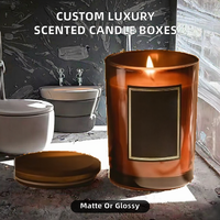Boîtes rigides personnalisées de luxe pour huiles parfumées de bougies parfumées, huiles essentielles pour vernis à ongles, avec laminage mat et gaufrage