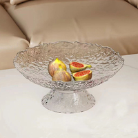 Bol de fruits à texture martelée en plastique pour plateau de fruits transparent pour décor de cuisine et décoration intérieure