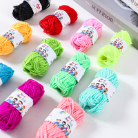 Fil chenille acrylique 8-12 couleurs, lot de petites pelotes, résistant aux acides, pour tricot à la main, vente directe d'usine