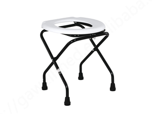 Silla de Inodoro Plegable, Silla de Ruedas con Inodoro, Silla de Ruedas Médica para Ancianos, Sillas de Ruedas WC Plegables, Silla de Inodoro de Acero - Product Image 6