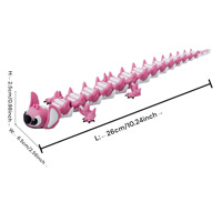 Figurine de dragon en verre imprimée en 3D, petite et mignonne, Shilong, décoration de bureau, cadeau créatif, simulation portable transfrontalière