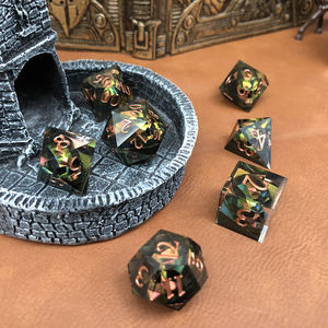 <span class=keywords><strong>Jeu</strong></span> de dés polyédriques élémentaires de crâne DnD en vente avec une bonne qualité de produit - Product Image 2