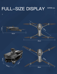 Drone POSK <span class=keywords><strong>SG908</strong></span> <span class=keywords><strong>Max</strong></span> 4K Professionnel avec Caméra 3 Axes, Évitement d'Obstacles, GPS, Hélicoptère RC Quadricoptère Pliable en Plastique - Product Image 4