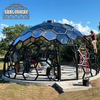 Dôme géodésique en verre RAXDOME pour glamping, maison préfabriquée, demi-sphères pour chambre étoilée