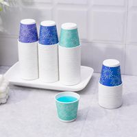 Gobelet en papier à paroi simple de petite taille 3oz, logo personnalisé, vente en gros, gobelet de dégustation jetable, approvisionnement en vrac, usine