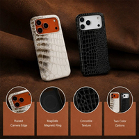 Étui de téléphone portable personnalisé à motif crocodile de l'Himalaya, dissipation de chaleur, adapté à l'iPhone, étui de téléphone portable semi-enveloppant