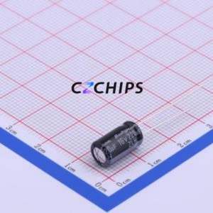 Condensateur électrolytique en aluminium à montage traversant 16ZLH220MEFC6.3X11, D6.3xL11mm 220uF 20% 16V 540mA-100kHz - Product Image 1