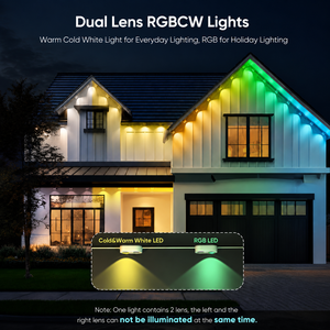 Luces Permanentes para Exteriores DC36V de 30m con 72 Lámparas RGBCW, Resistentes al Agua IP67, para Decoración de Navidad y Halloween - Product Image 2