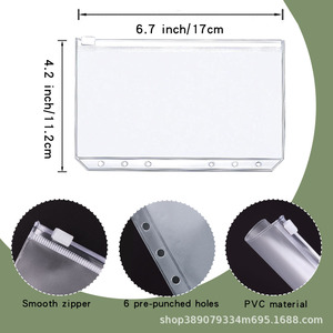Carnet de budget en cuir PU A6 avec fermeture éclair, 50 feuilles, couleur macaron, idéal pour les achats transfrontaliers et comme cadeau - Product Image 4