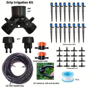 Kit d'irrigation goutte-à-goutte automatique 20m, système de micro-pulvérisation en PVC noir pour jardin, pots de fleurs, balcon, arrosage des plantes - Product Image 5