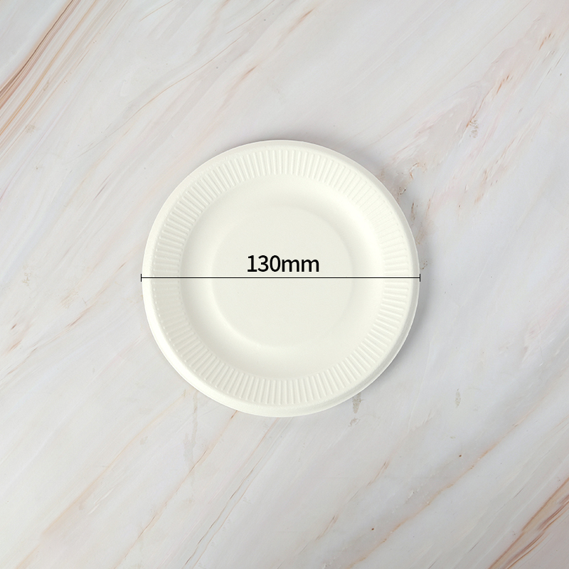 5-Inch Eco-Friendly Green Lace Plate Organic Sugarcane Pulp Degradable Natural Fertilizer Paper Bowls Plates Bowls Plates