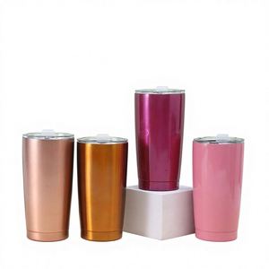 Factory Direct Supply 304 Stainless Steel Vacuum Insulated <b>Thermos</b> Mug Transparent Lid Direct-Drinking Portable Outdoor Car Use - Product Image 1