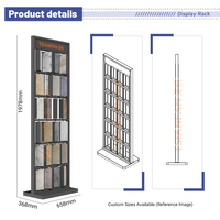 Support de présentation de carreaux en métal stable personnalisable, support de carreaux rotatif, unité de présentation de pierre pour magasins, présentoir de carreaux en marbre