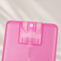 Flacon vaporisateur plat de 20 ml en plastique PP blanc/noir, format carte de crédit, pour parfum de poche, mini-bouteille à pression