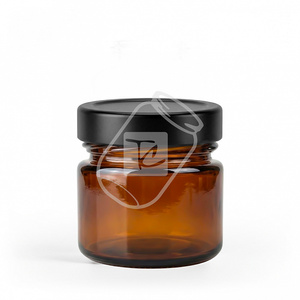 Organic <b>Amber</b> Brown 100 Ml Wide Mouth Twist Deep <b>Jar</b> 58 Mm Customizable Food Grade for Honey Sauces OEM Logo - Product Image 3