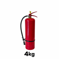 Extincteur à poudre sèche ABC pratique de 4 kg, poignée rouge, valve en cuivre, grand manomètre rouge pour la prévention des incendies commerciaux et quotidiennes.