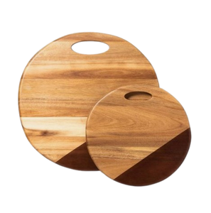 การตัดผักและเสิร์ฟสลัดกระดานสับ กระดานสับไม้มะม่วงแท้ กระดานสับไม้ไม้ไผ่ - Product Image 3