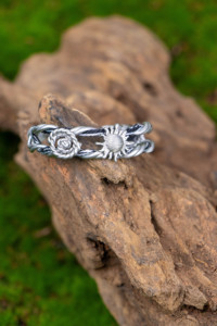 Pendientes de Aro Circulares de Doble Capa de Aleación de Cobre Plateado, Estilo Bohemio, para Mujer, con Diseño de Flor Grande Coreana, Ideales para Fiestas y Regalos - Product Image 3