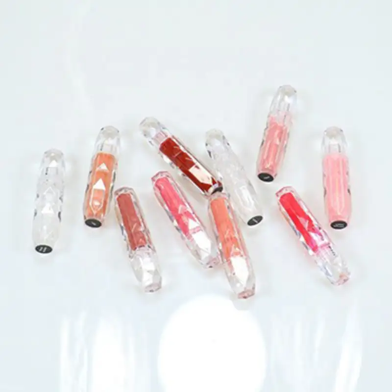 Private Label Lip Gloss Trasparente Unico Tubo di Cristallo Su Ordinazione Lipgloss