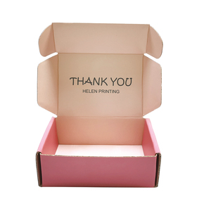 Custom Logo Low Moq Eco Friendly Colored Carton Shipping Box Printing Pink Packaging Custom Gift Box Corrugated Mailer Box