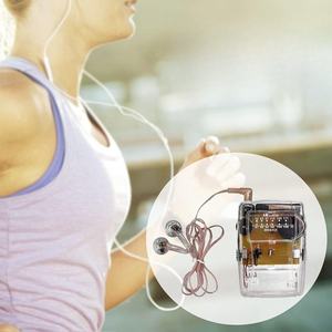 Factory Transparent AM FM Pocket Radio 110g Battery Operated Retro Portable Radio with Pointer Tuning and Crystal Headphones - Product Image 6