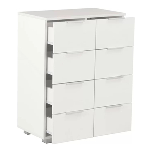 <span class=keywords><strong>En</strong></span> promotion : <span class=keywords><strong>Commode</strong></span> de rangement blanche minimaliste moderne pour chambre et salon, 8 tiroirs - Product Image 1