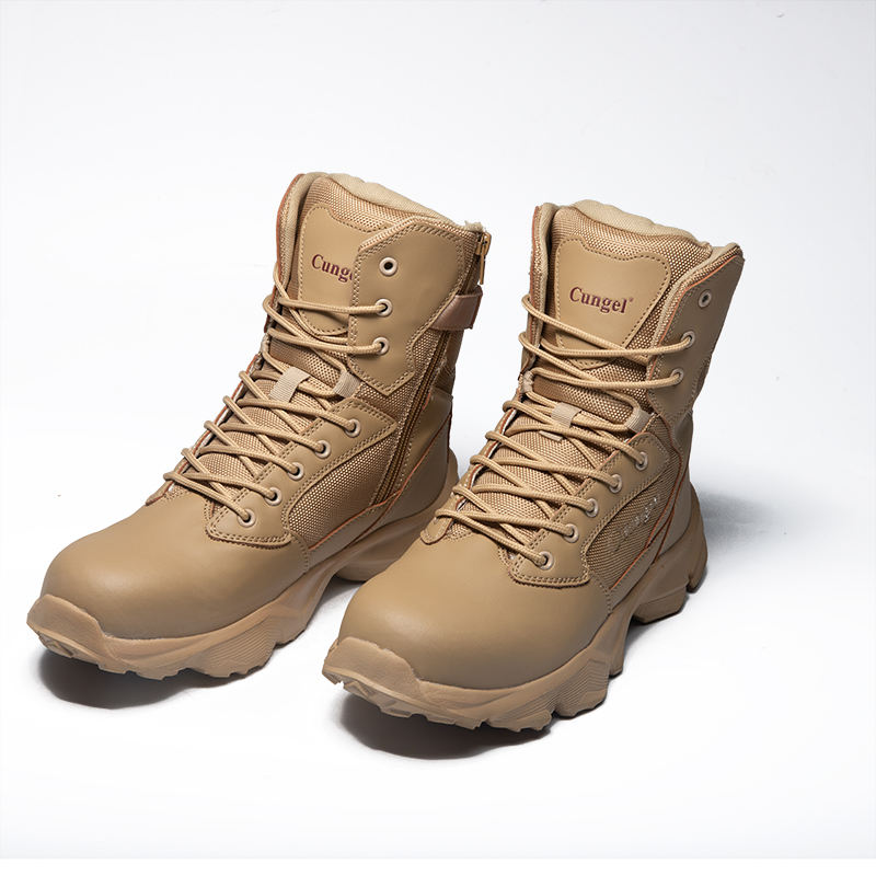Customized Men's Leather Safety Work Boots Wear-Resistant