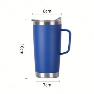 แก้วกาแฟโลหะฝาเลื่อน ทนทานต่อการล้างในเครื่องล้างจาน ขนาด 20 ออนซ์ แก้วสแตนเลสมีหูจับ  ขั้นต่ำในการสั่งซื้อน้อย ขายส่ง ASM26 - Product Image 3