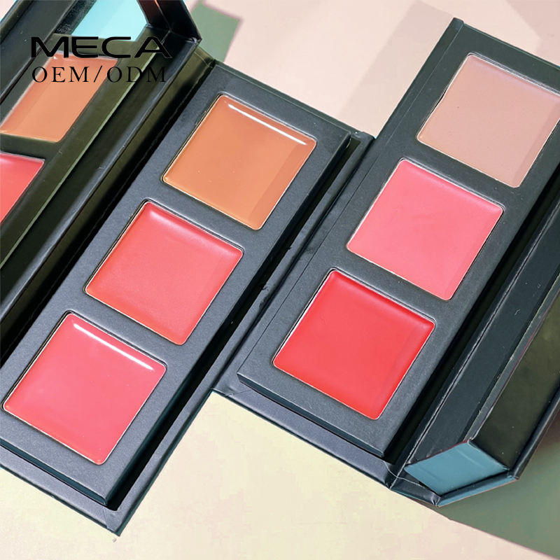 Уход за кожей лица веганских материалов жестокость бесплатная частная марка водонепроницаемый макияж крем для румяна, палитра