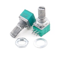 RK097G Potentiomètre double simple 3/6 pieds Longueur de la poignée 15MM Potentiomètre de puissance audio 10K 50K 20K