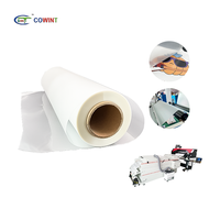 Rouleau de film PET DTF Cowint 60 cm, film de transfert thermique avec pelage à froid pour impression numérique à jet d'encre haute température sur vêtements