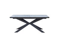 Table à manger extensible moderne de luxe en métal et verre trempé, réglable, pour 4 à 8 personnes, meubles de maison