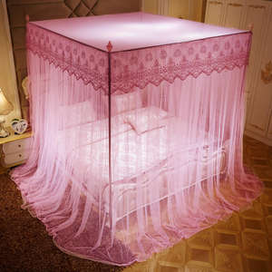 Usine Dentelle Broderie Bord Plegable Intérieur De Luxe <span class=keywords><strong>Amovible</strong></span> <span class=keywords><strong>Moustiquaire</strong></span> pour <span class=keywords><strong>Lit</strong></span> - Product Image 2