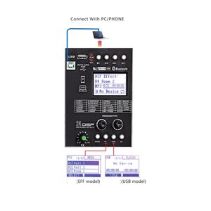 24 DSP BT Dual Ecualizador de 7 segmentos Mezclador de sonido digital Mezclador de audio <span class=keywords><strong>DJ</strong></span> Material metálico - Product Image 4