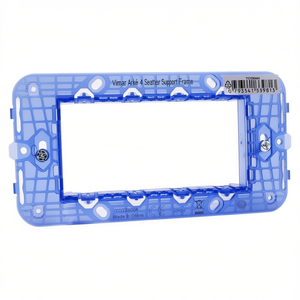 Vimar Ark 4 Seater Support Frame Blue <b>Plastic</b> Mounting <b>Bracket</b> For Electrical Box Installation - Product Image 2