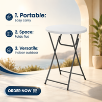 Table pliante d'extérieur légère et économique, table de pique-nique, tables de conférence pliables, petite table ronde pour hôtel, ensemble de tables à dîner, tables pour gâteaux de mariage