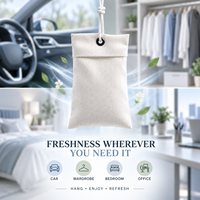 Désodorisant de voiture en sachet parfumé, perles aromatiques suspendues, tissu tissé double couche, logo personnalisé, OEM ODM, pour armoire, placard, chambre