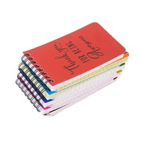 Carnet à spirales personnalisé A7 avec logo personnalisé, bloc-notes coloré, design personnalisé pour les fournitures scolaires et de bureau