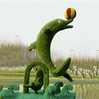 Grande plante artificielle d'extérieur en forme d'éléphant réaliste de haute qualité pour décoration extérieure