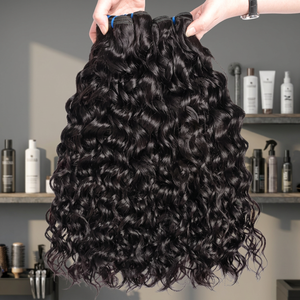 100% Deep <b>Curly</b> Indian Remy <b>Hair</b> Bundles 100% Virgin Machine Double Weft Weave <b>Hair</b> Bulk <b>Extensions</b> - Product Image 3
