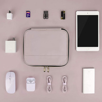 Organisateur d'accessoires technologiques avec logo personnalisé, sac de rangement pour câbles électroniques en RPET