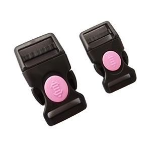 Boucle de sécurité latérale incurvée en plastique réglable de 25 mm pour collier de chien, sangle de poitrine, casque, sangle de fixation rouge - Product Image 2