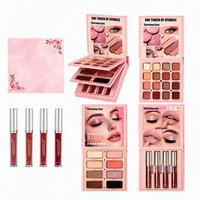 Nouveau coffret cadeau de maquillage multifonctionnel en forme de livre : fards à paupières, poudre nacrée métallisée brillante et rouge à lèvres