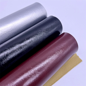 Diseño sintético suave Color caramelo vinilo cuero tapicería imitación cuero silla bolsas PU <span class=keywords><strong>tela</strong></span> - Product Image 1