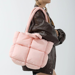 Trendy Puffer <b>Bag</b> for Women <b>Waterproof</b> Customized Puffer <b>Tote</b> <b>Bag</b> Light Down Filled Aesthetic Quilted <b>Tote</b> <b>Bag</b> Shoulder Handbags - Product Image 1