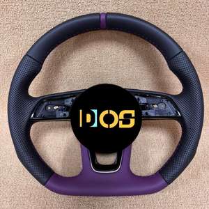 Volant de direction en carbone véritable personnalisé pour <span class=keywords><strong>Audi</strong></span> A4 A5 A6 A7 A8 B9 <span class=keywords><strong>RS</strong></span> R8 <span class=keywords><strong>Q5</strong></span> 2008-2021, volant de course en fibre de carbone véritable - Product Image 1