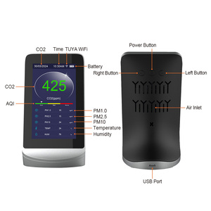 Medidor digital de Co2 de escritorio, analizador de aire con Wifi para concentración de gases, sensor de dióxido de carbono, monitor Pm2.5/pm1.0 - Product Image 4