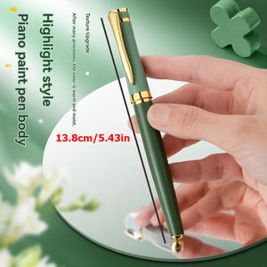 高級ジェルペンプロモーションビジネスギフトグリーンメタルジェルシグネチャーペン広告ロゴ付き - Product Image 2
